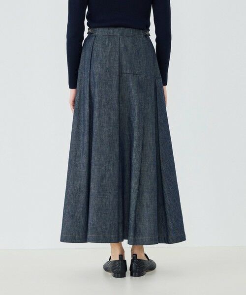 TOMORROWLAND / トゥモローランド ロング・マキシ丈スカート | 【WEB先行予約】ステイブルーデニム タックドレープスカート | 詳細4