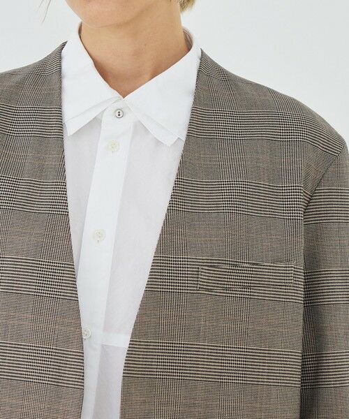 TOMORROWLAND / トゥモローランド ノーカラージャケット | コットンオックスストレッチ ノーカラージャケット | 詳細6