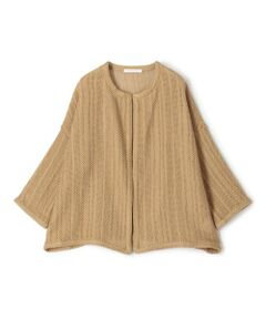 TOMORROWLAND / トゥモローランド ノーカラージャケット | 【WEB先行予約】ラッセルコットン ワイドバランスジャケット