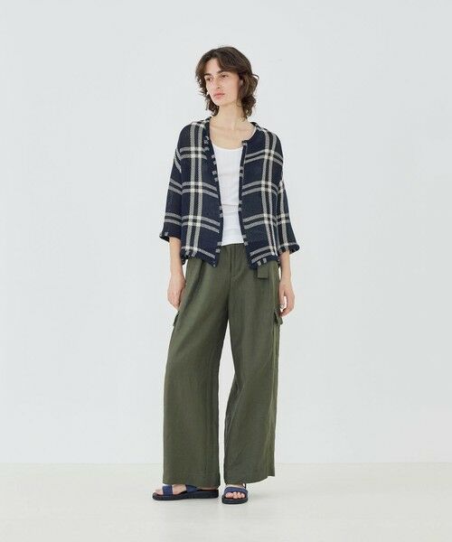 TOMORROWLAND / トゥモローランド ノーカラージャケット | 【WEB先行予約】ラッセルコットン ワイドバランスジャケット | 詳細1