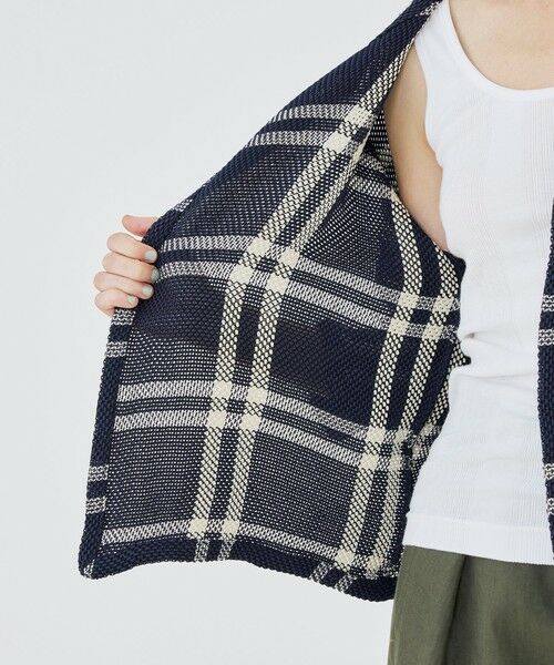 TOMORROWLAND / トゥモローランド ノーカラージャケット | 【WEB先行予約】ラッセルコットン ワイドバランスジャケット | 詳細5