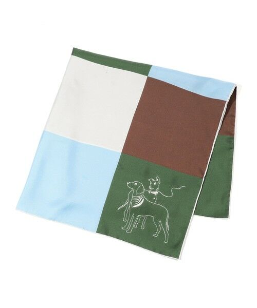 TOMORROWLAND / トゥモローランド バンダナ・スカーフ | sense the pebble Carmel シルクスカーフ（66 ブルー系）