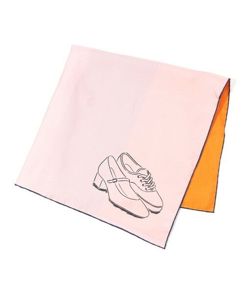 TOMORROWLAND / トゥモローランド バンダナ・スカーフ | sense the pebble Noe シルクスカーフ（34 ピンク系）