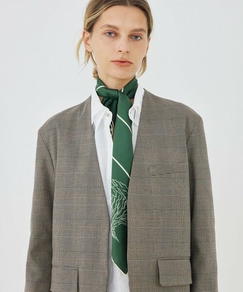 TOMORROWLAND / トゥモローランド バンダナ・スカーフ | sense the pebble Cypress Tree シルクスカーフ | 詳細1