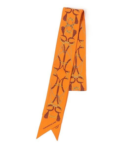 TOMORROWLAND / トゥモローランド バンダナ・スカーフ | Atelier TOMORROWLAND TASSELシルク ボウタイスカーフ（28 オレンジ系）