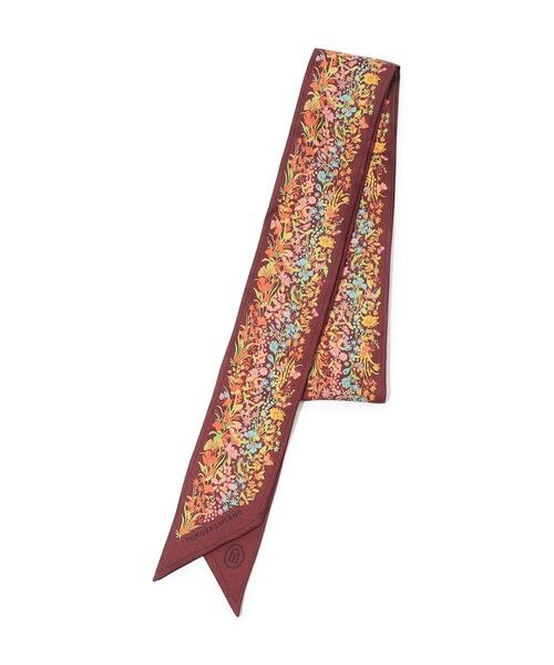 TOMORROWLAND / トゥモローランド バンダナ・スカーフ | Atelier TOMORROWLAND FLOWER シルク ボウタイスカーフ（38 ワイン系）
