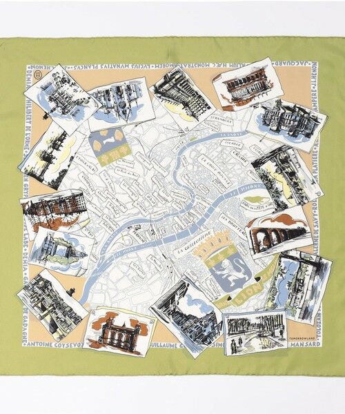 TOMORROWLAND / トゥモローランド バンダナ・スカーフ | Atelier TOMORROWLAND CITY MAP シルクスカーフ | 詳細2