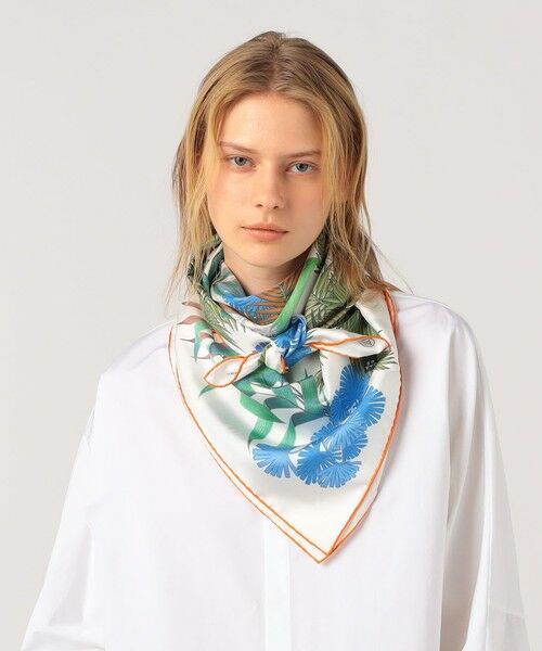TOMORROWLAND / トゥモローランド バンダナ・スカーフ | Atelier TOMORROWLAND LEAF シルクスカーフ | 詳細1