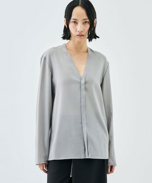 TOMORROWLAND / トゥモローランド シャツ・ブラウス | ウールビエラ Vネックシャツ | 詳細2