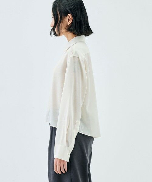 TOMORROWLAND / トゥモローランド シャツ・ブラウス | ウールビエラ クロップドシャツ | 詳細3