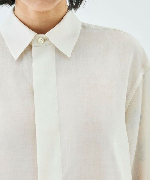 TOMORROWLAND / トゥモローランド シャツ・ブラウス | ウールビエラ クロップドシャツ | 詳細5