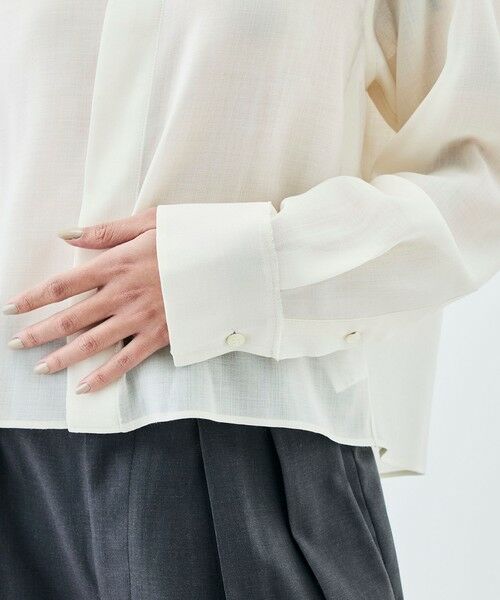 TOMORROWLAND / トゥモローランド シャツ・ブラウス | ウールビエラ クロップドシャツ | 詳細7