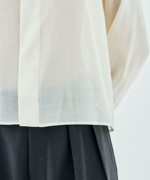 TOMORROWLAND / トゥモローランド シャツ・ブラウス | ウールビエラ クロップドシャツ | 詳細8