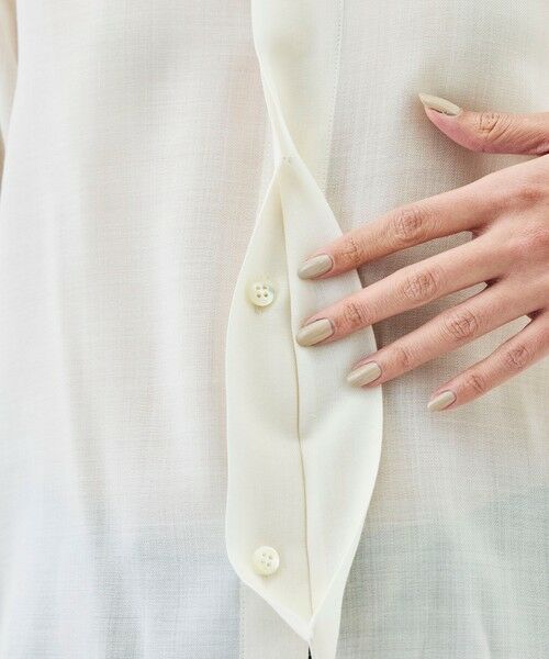 TOMORROWLAND / トゥモローランド シャツ・ブラウス | ウールビエラ クロップドシャツ | 詳細9