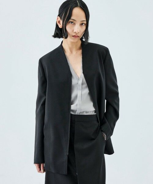 TOMORROWLAND / トゥモローランド ノーカラージャケット | ドライツイル ZIPジャケット | 詳細2