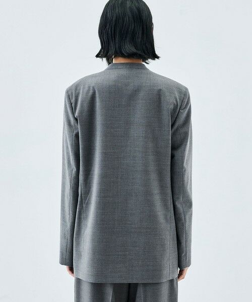 TOMORROWLAND / トゥモローランド ノーカラージャケット | 【WEB先行予約】Super140’sトロピカルウール ノーカラージャケット | 詳細4