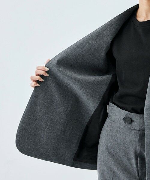 TOMORROWLAND / トゥモローランド ノーカラージャケット | 【WEB先行予約】Super140’sトロピカルウール ノーカラージャケット | 詳細5