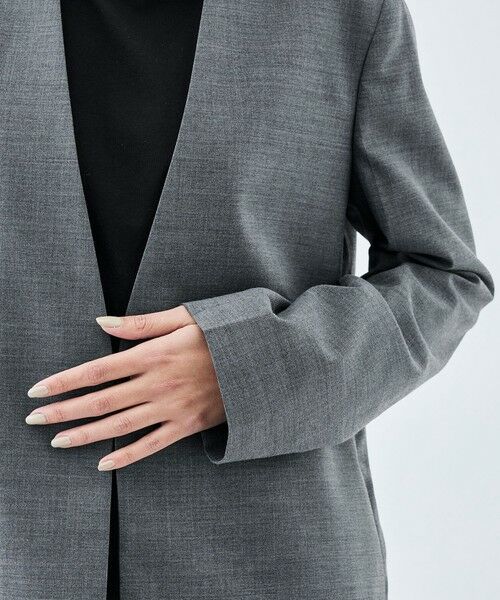 TOMORROWLAND / トゥモローランド ノーカラージャケット | 【WEB先行予約】Super140’sトロピカルウール ノーカラージャケット | 詳細8