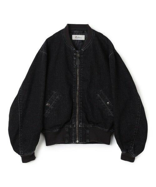 TOMORROWLAND / トゥモローランド ブルゾン | ブラックデニム MA-1ジャケット（19 ブラック）