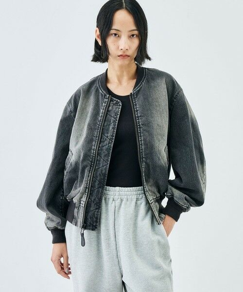 TOMORROWLAND / トゥモローランド ブルゾン | ブラックデニム MA-1ジャケット | 詳細2