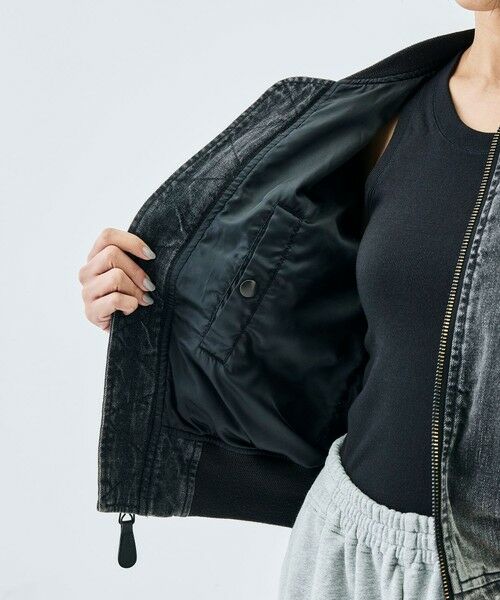 TOMORROWLAND / トゥモローランド ブルゾン | ブラックデニム MA-1ジャケット | 詳細6