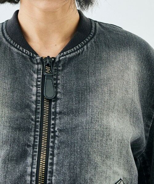 TOMORROWLAND / トゥモローランド ブルゾン | ブラックデニム MA-1ジャケット | 詳細7