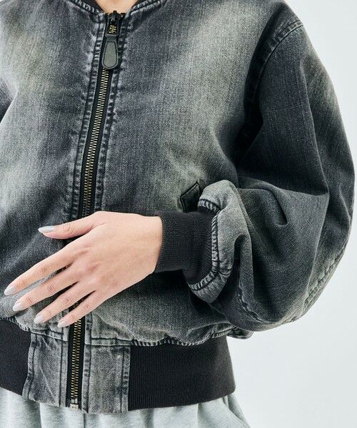 TOMORROWLAND / トゥモローランド ブルゾン | ブラックデニム MA-1ジャケット | 詳細9