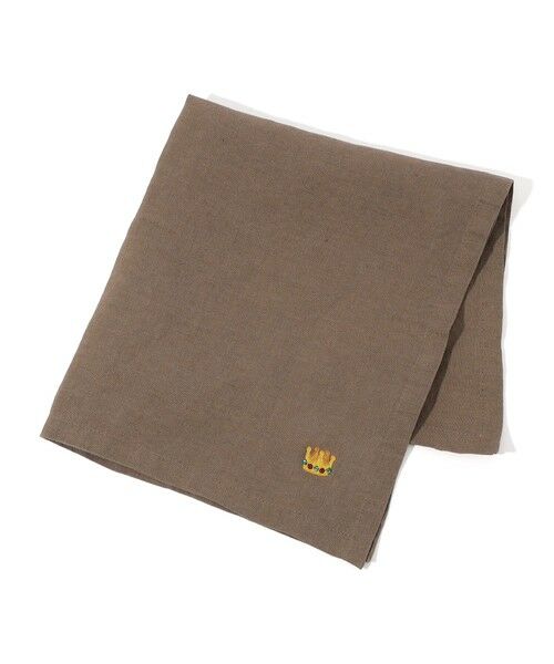 TOMORROWLAND / トゥモローランド キッチンツール | エンブロイダリー プレーンリネン ナプキン（45cm X 45cm）（49 ダークブラウン）