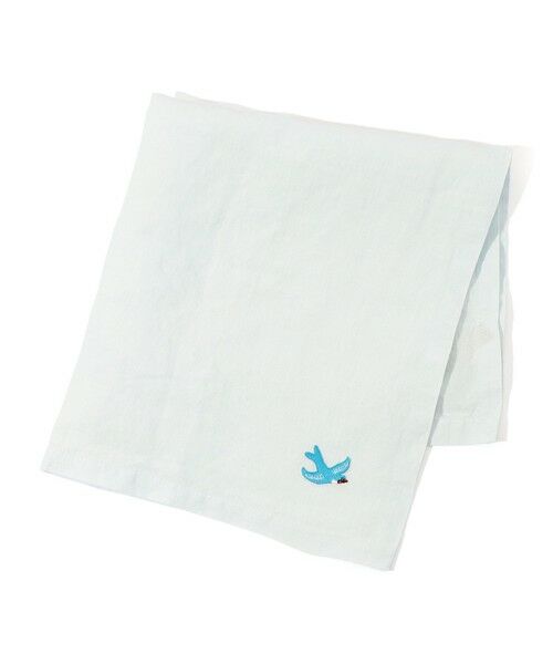 TOMORROWLAND / トゥモローランド キッチンツール | エンブロイダリー プレーンリネン ナプキン（45cm X 45cm）（63 ライトブルー）