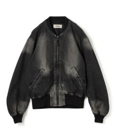 TOMORROWLAND / トゥモローランド Gジャン・デニムジャケット | ブラックデニム MA-1ジャケット