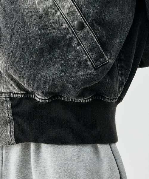 TOMORROWLAND / トゥモローランド Gジャン・デニムジャケット | ブラックデニム MA-1ジャケット | 詳細11
