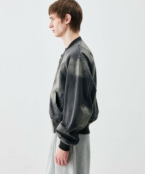 TOMORROWLAND / トゥモローランド Gジャン・デニムジャケット | ブラックデニム MA-1ジャケット | 詳細4