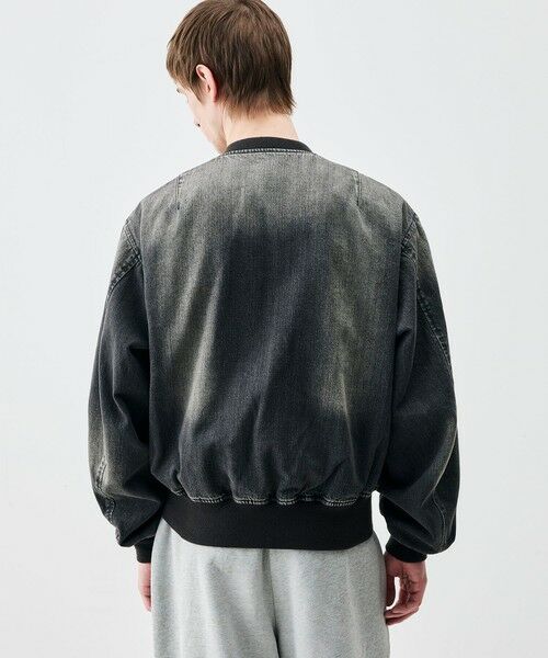 TOMORROWLAND / トゥモローランド Gジャン・デニムジャケット | ブラックデニム MA-1ジャケット | 詳細5