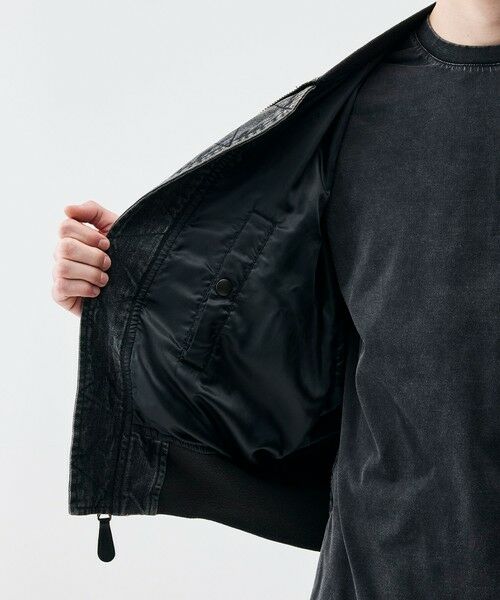TOMORROWLAND / トゥモローランド Gジャン・デニムジャケット | ブラックデニム MA-1ジャケット | 詳細6