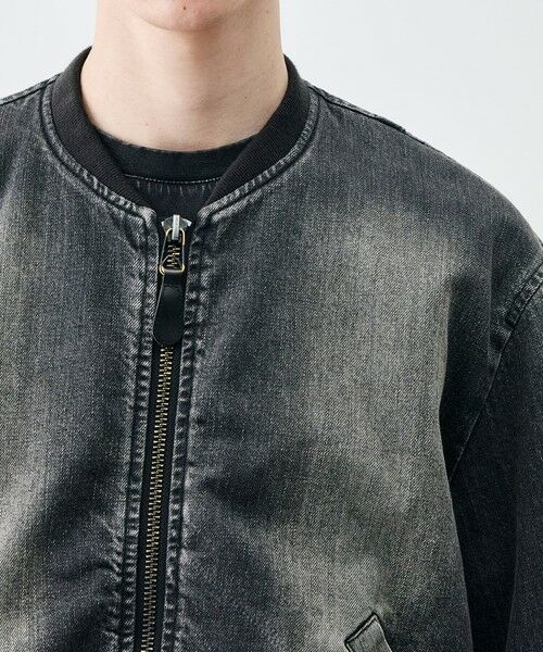 TOMORROWLAND / トゥモローランド Gジャン・デニムジャケット | ブラックデニム MA-1ジャケット | 詳細7
