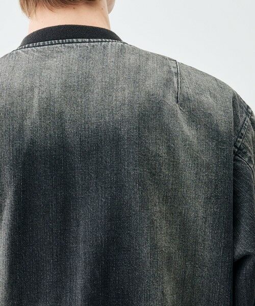 TOMORROWLAND / トゥモローランド Gジャン・デニムジャケット | ブラックデニム MA-1ジャケット | 詳細8