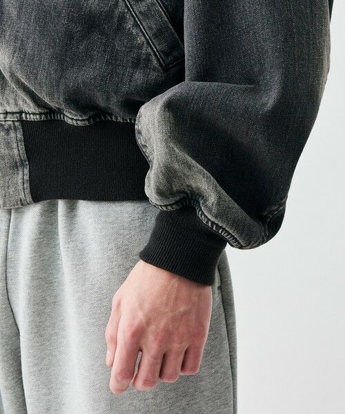 TOMORROWLAND / トゥモローランド Gジャン・デニムジャケット | ブラックデニム MA-1ジャケット | 詳細9