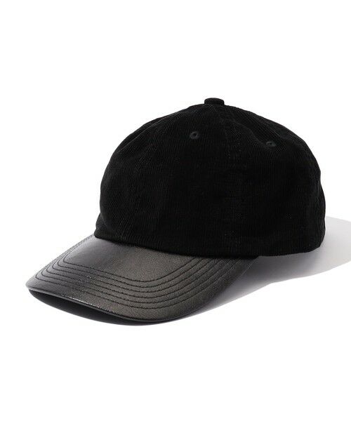 TOMORROWLAND / トゥモローランド キャップ | KIJIMA TAKAYUKI CORDUROY & FAUX LEATHER 6PANEL CAP（19 ブラック）
