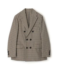 TOMORROWLAND / トゥモローランド テーラードジャケット | TOMORROWLAND PILGRIM シルクカシミア ギンガムチェック ダブルブレステッド6Bジャケット