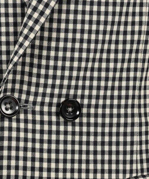 TOMORROWLAND / トゥモローランド テーラードジャケット | TOMORROWLAND PILGRIM シルクカシミア ギンガムチェック ダブルブレステッド6Bジャケット | 詳細10