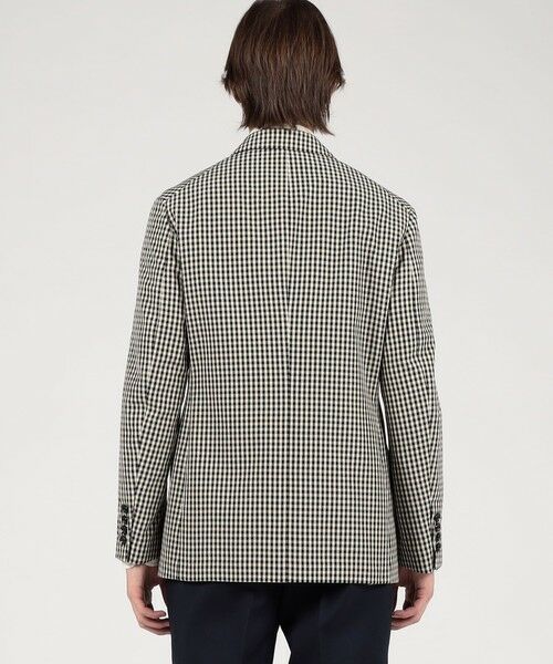 TOMORROWLAND / トゥモローランド テーラードジャケット | TOMORROWLAND PILGRIM シルクカシミア ギンガムチェック ダブルブレステッド6Bジャケット | 詳細4