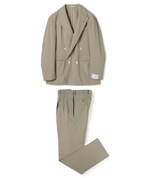 TOMORROWLAND / トゥモローランド セットアップ | CARUSO ウール ダブルブレステッド4Bスーツ（43 ベージュ）