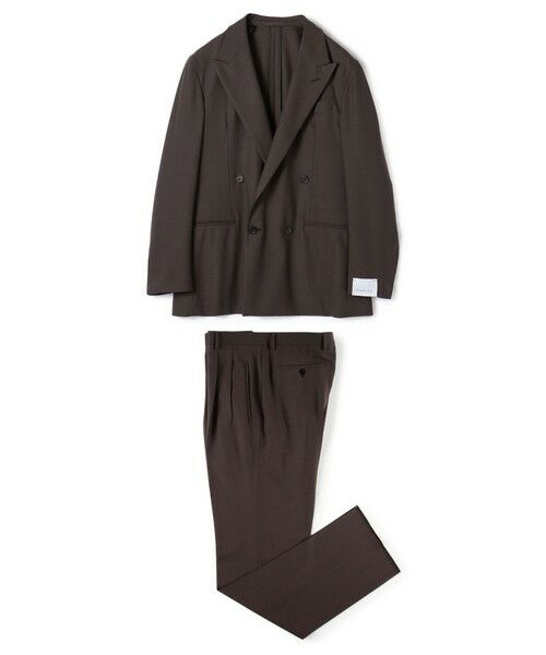TOMORROWLAND / トゥモローランド セットアップ | CARUSO ウール ダブルブレステッド4Bスーツ（47 ブラウン）