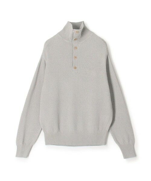 TOMORROWLAND / トゥモローランド ニット・セーター | TOMORROWLAND tricot ギマコットンニット スタンドカラープルオーバー(13 ライトグレー)