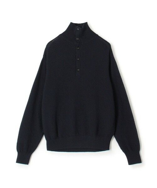 TOMORROWLAND / トゥモローランド ニット・セーター | TOMORROWLAND tricot ギマコットンニット スタンドカラープルオーバー(67 ネイビー)