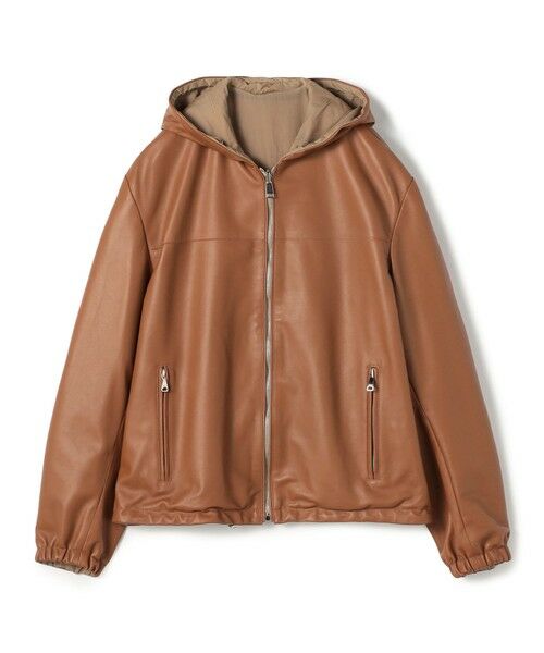 TOMORROWLAND / トゥモローランド ブルゾン | 【WEB先行予約・別注】EMMETI LUCA ラムレザー リバーシブルフーデッドブルゾン（46 ブラウン系）