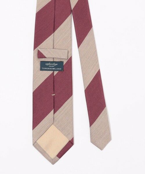TOMORROWLAND / トゥモローランド ネクタイ | STEFANI BIGI シルクコットン ブロックストライプ（ワイドピッチストライプ） ネクタイ | 詳細2