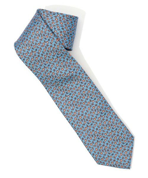 TOMORROWLAND / トゥモローランド ネクタイ | STEFANO BIGI シルクプリント 小紋柄ネクタイ（66 ライトブルー系）