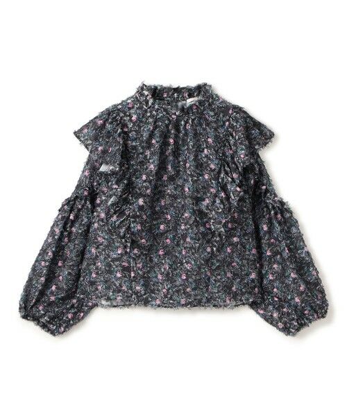 TOMORROWLAND / トゥモローランド シャツ・ブラウス | ラメカットジャカード フリルブラウス（16 ブラック系）