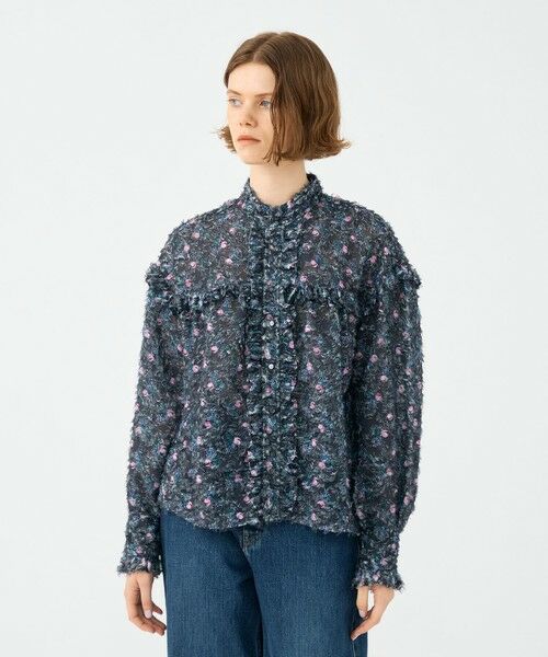 TOMORROWLAND / トゥモローランド シャツ・ブラウス | ラメカットジャカード カラーフリルブラウス | 詳細2